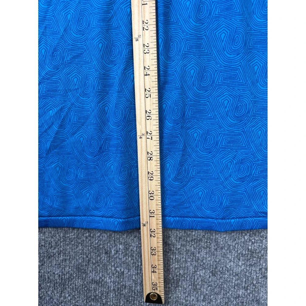 G/FORE Golf Polo Shirt Men XL Blue‎ Geometric Swirl Short Sleeve Performance